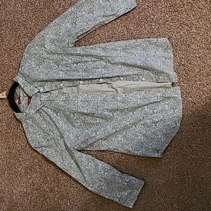 Talbots patterned button down